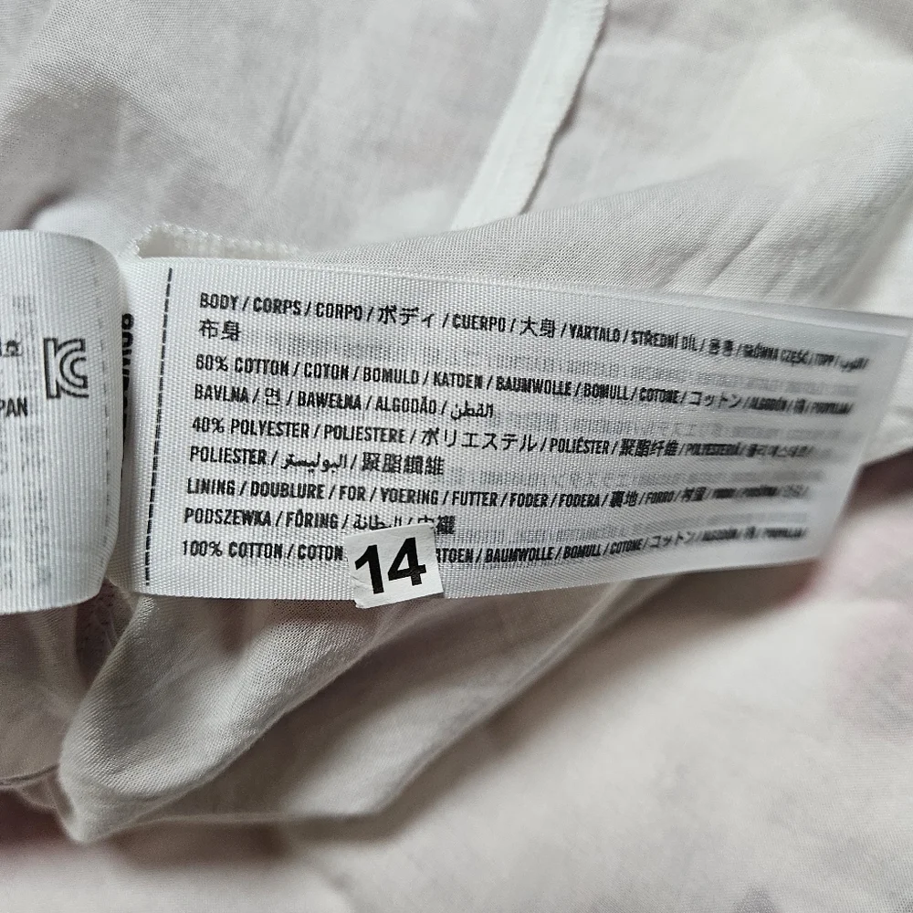 Abercrombie and Fitch Emerson Ruched Puff Sleeve Red White Floral Dress LT - Picture 7 of 7